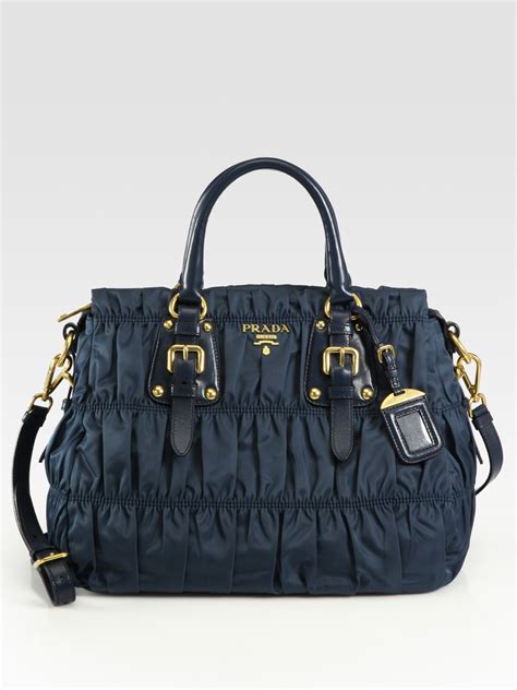 prada tessuto gaufre nylon satchel